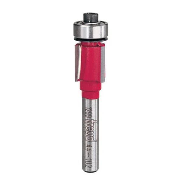Triple Flute Flush Trim Router Bit - 1/2" D - Shank:1/4" - Cutting Length:1/2"